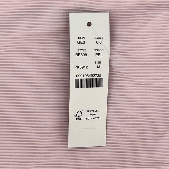 J. Crew Women's Ribbed Cheeky Bikini Swim Bottom Size M Pink High Waist Beach - Picture 8 of 8